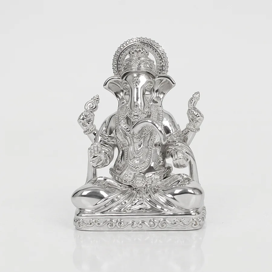 ISHWARA Ganesha 925 silver idol by Silver Oaks