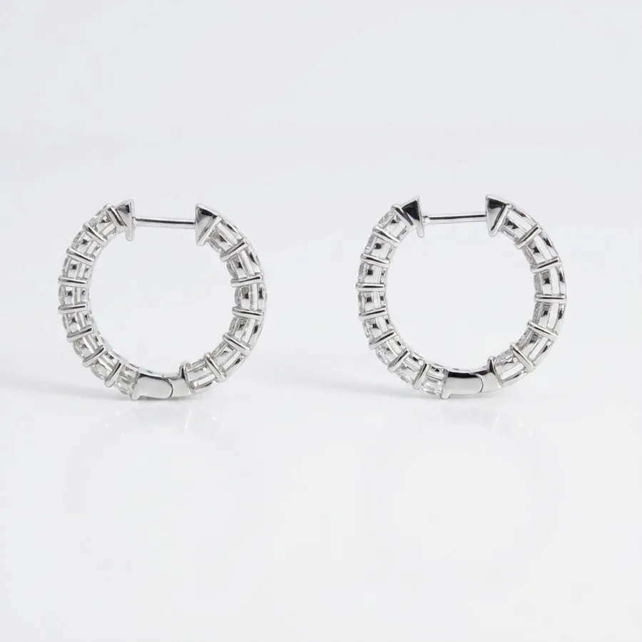 MEORA Cercle Eternity Hoops silver earrings by Silver Oaks