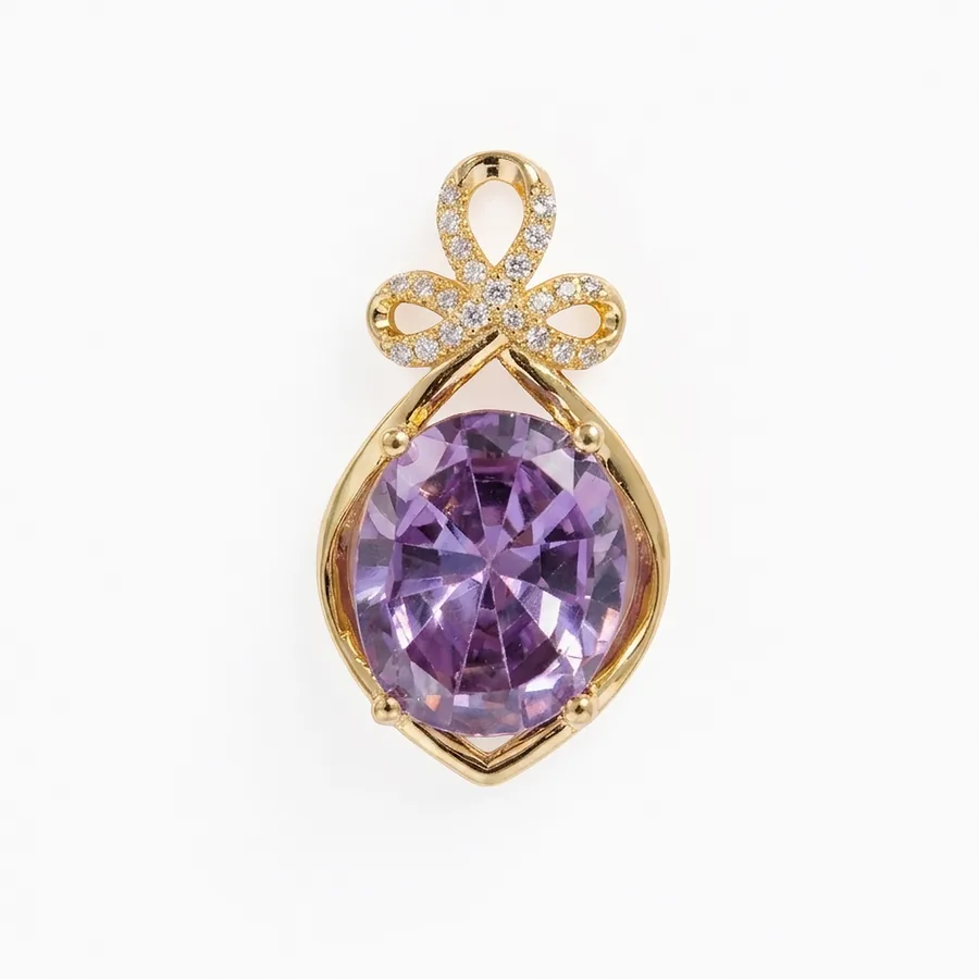 MEORA Violette Bow Drop silver pendant by Silver Oaks